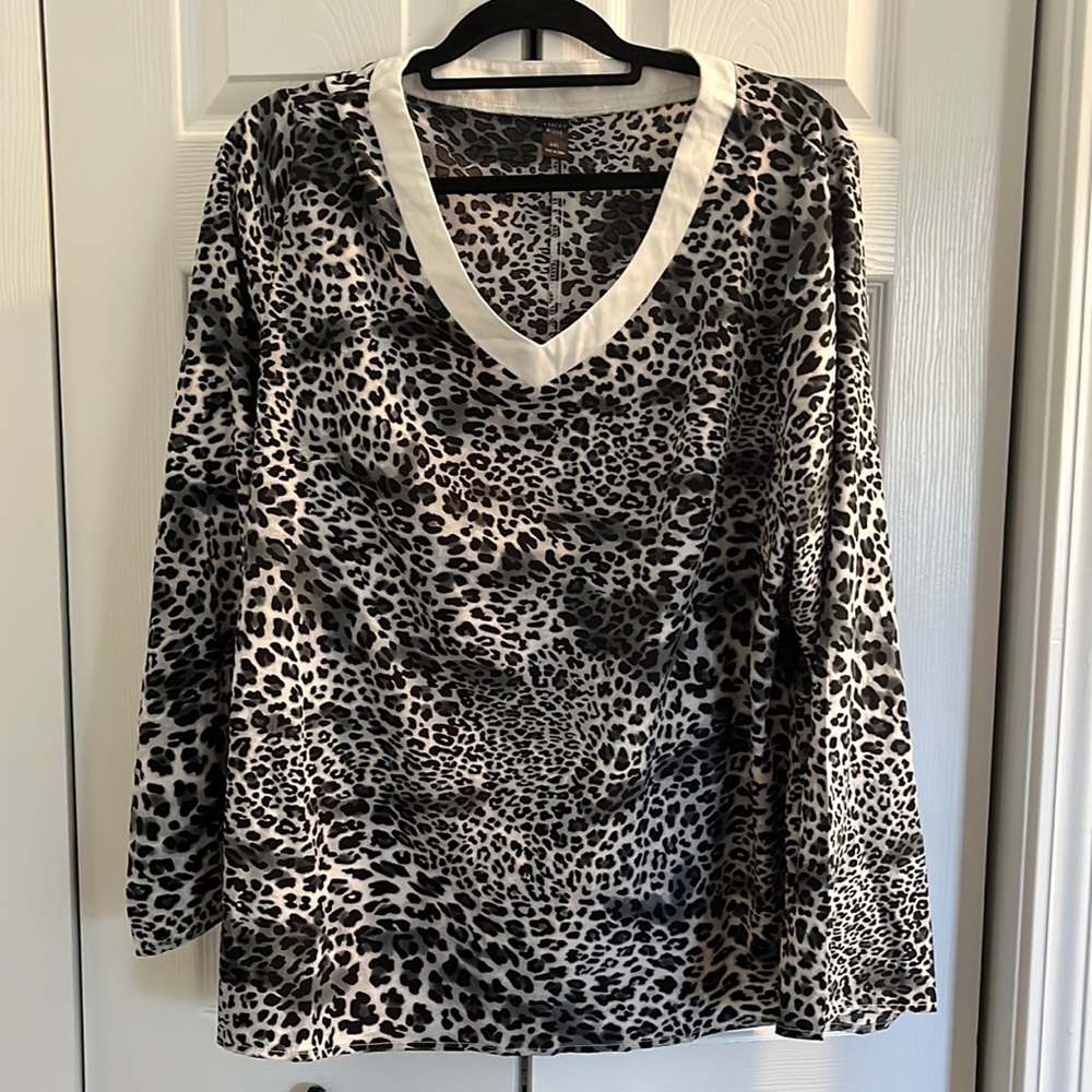 Emory Rose 4XL animal print blouse